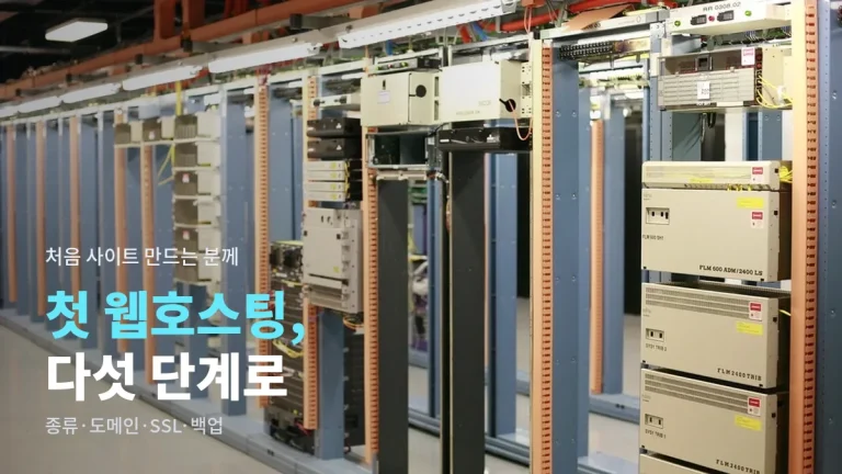 첫 웹호스팅 시작하는 순서 - 도메인 연결, 용량 고르기, SSL, 백업까지 링크모음으로 정리